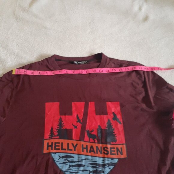 Helly Hansen Men's Size 2XL Burgundy Forest Graphic Crew Neck T-Shirt - Picture 8 of 10